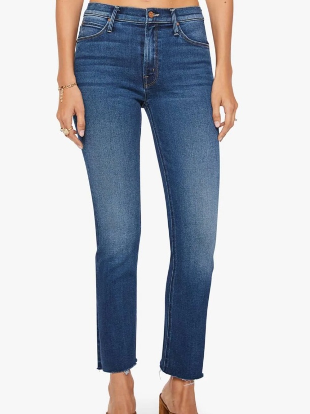 MOTHER Mid-Rise Ankle Jeans